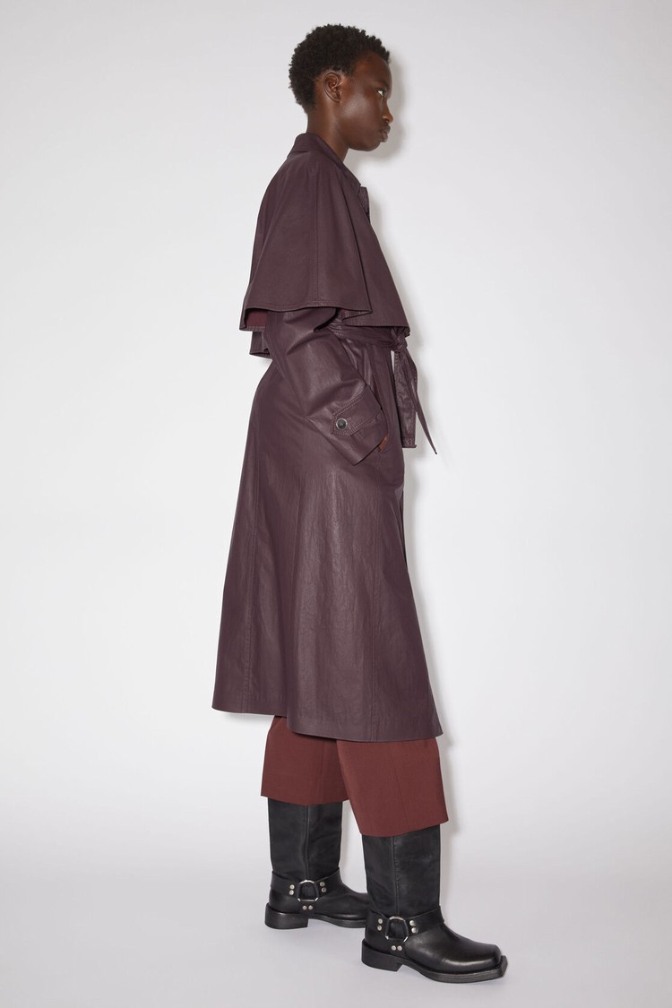 Purple Acne Studios Belted Trench Women's Coats | ODGS-97650