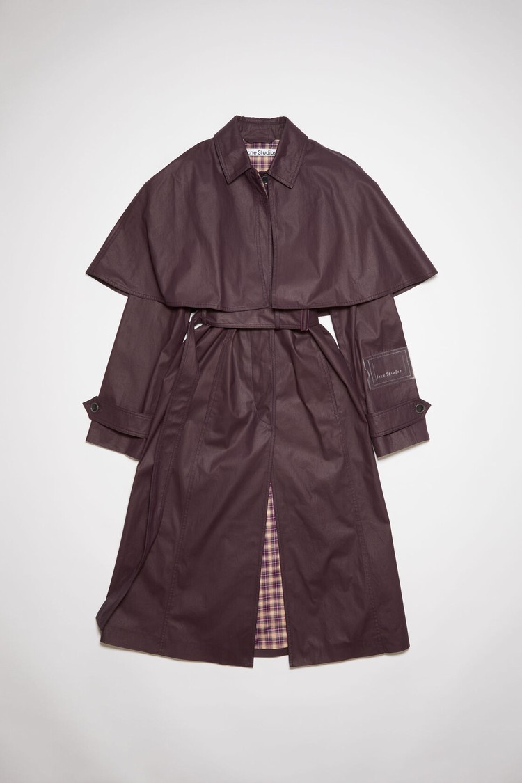 Purple Acne Studios Belted Trench Women's Coats | ODGS-97650