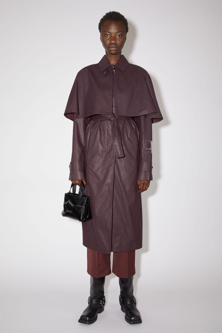 Purple Acne Studios Belted Trench Women\'s Coats | ODGS-97650