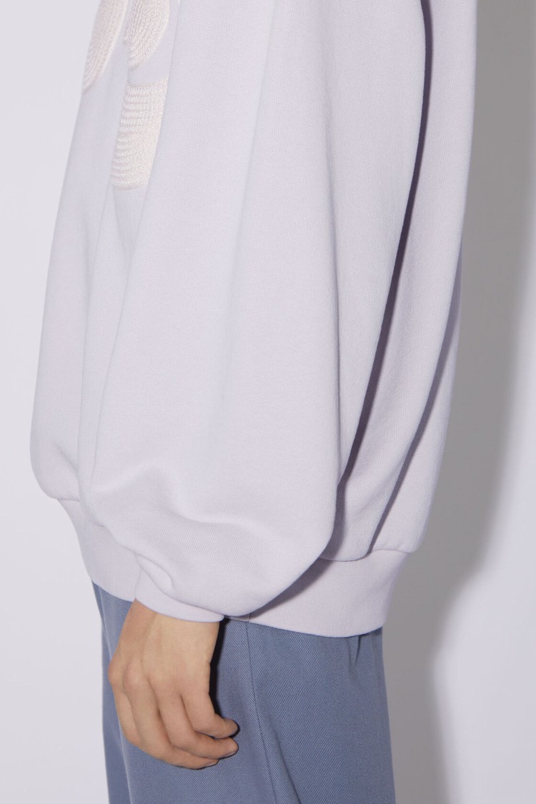 Purple Acne Studios Crew Neck Bubble Logo Men's Sweatshirts | VLBC-53618