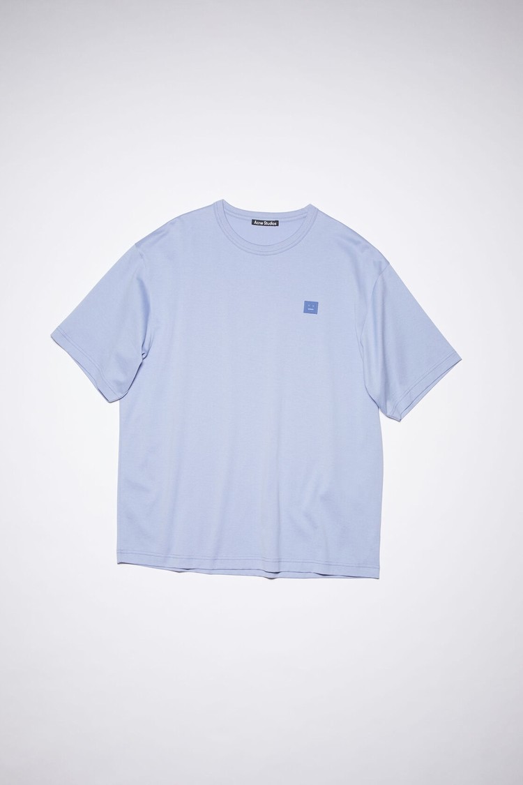 Purple Acne Studios Face Logo Patch Men's T Shirts | SHRX-17645