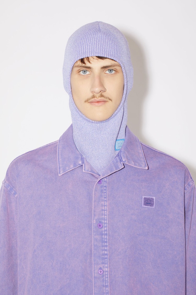 Purple Acne Studios Face Patch Men's Jackets | QXUC-56182