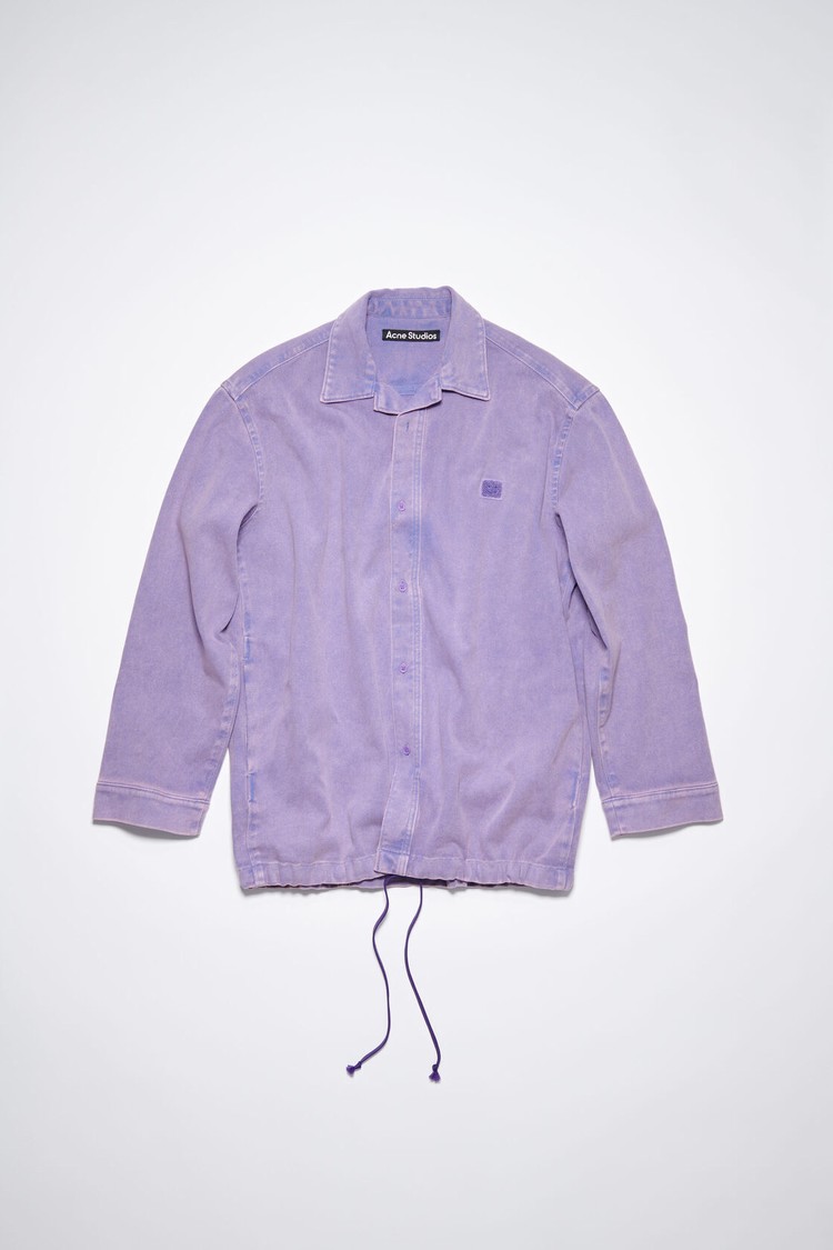 Purple Acne Studios Face Patch Men's Jackets | QXUC-56182