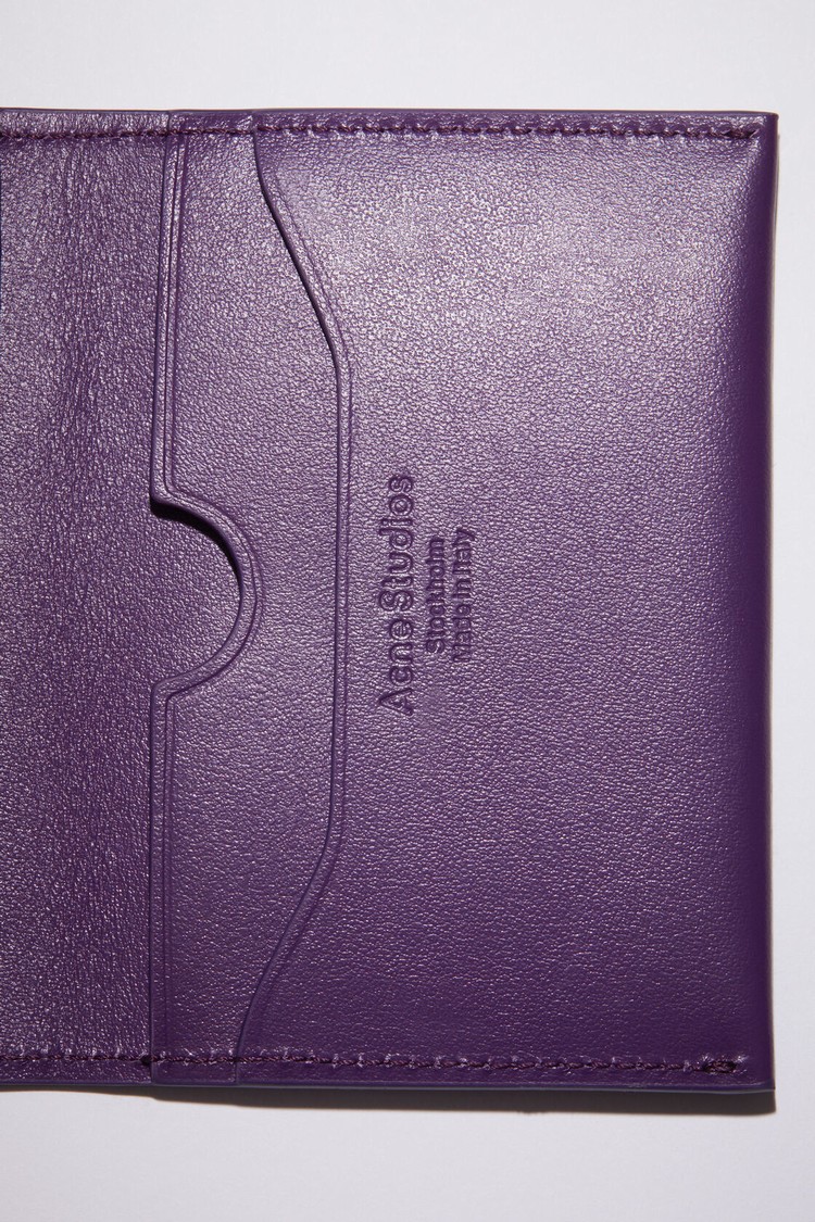 Purple Acne Studios Folded Leather Card Holder Card Case | OJKI-24079