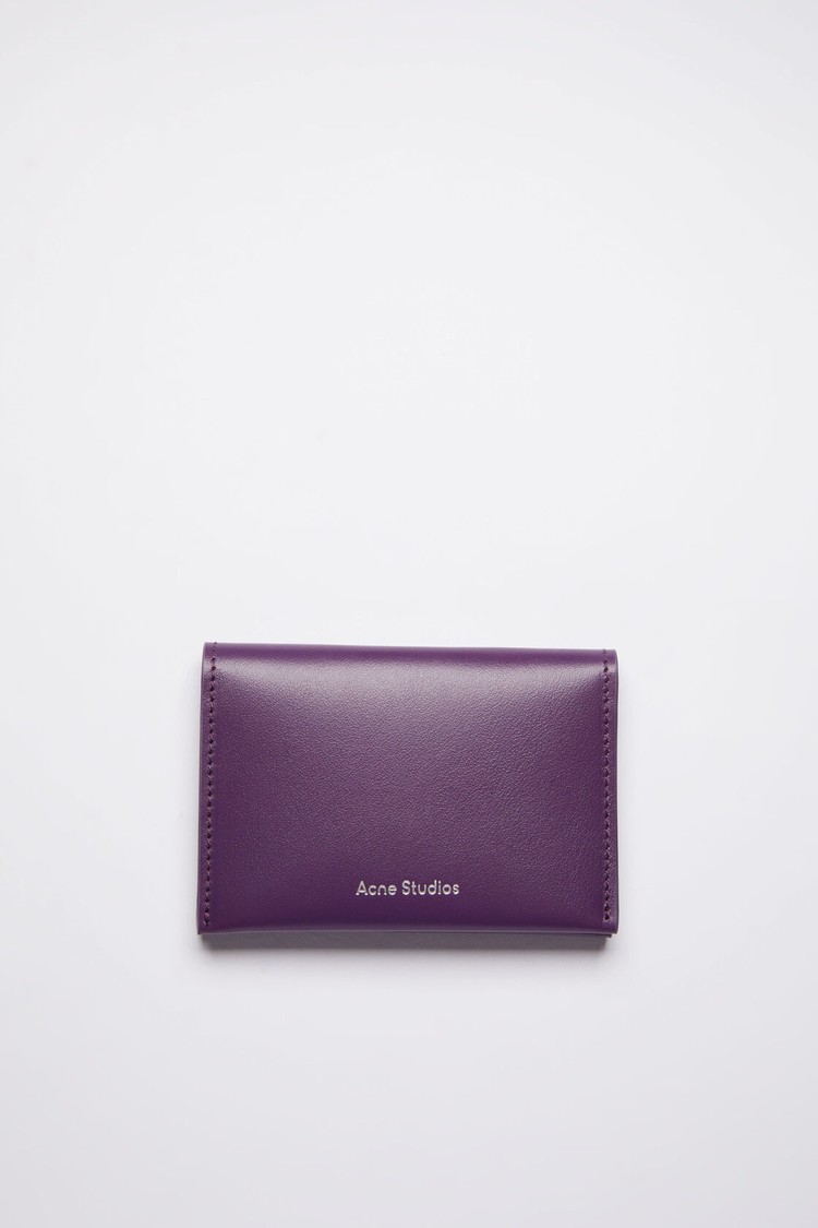 Purple Acne Studios Folded Leather Card Holder Card Case | OJKI-24079