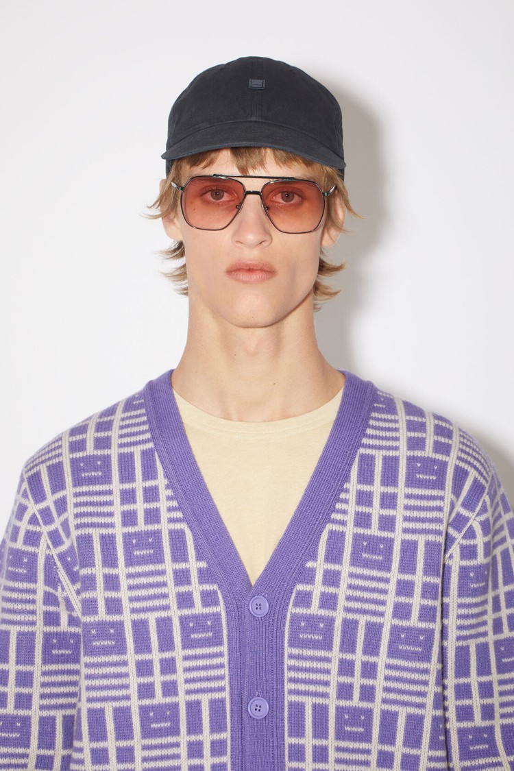 Purple Acne Studios Knit Men's Cardigan | JMLW-54127