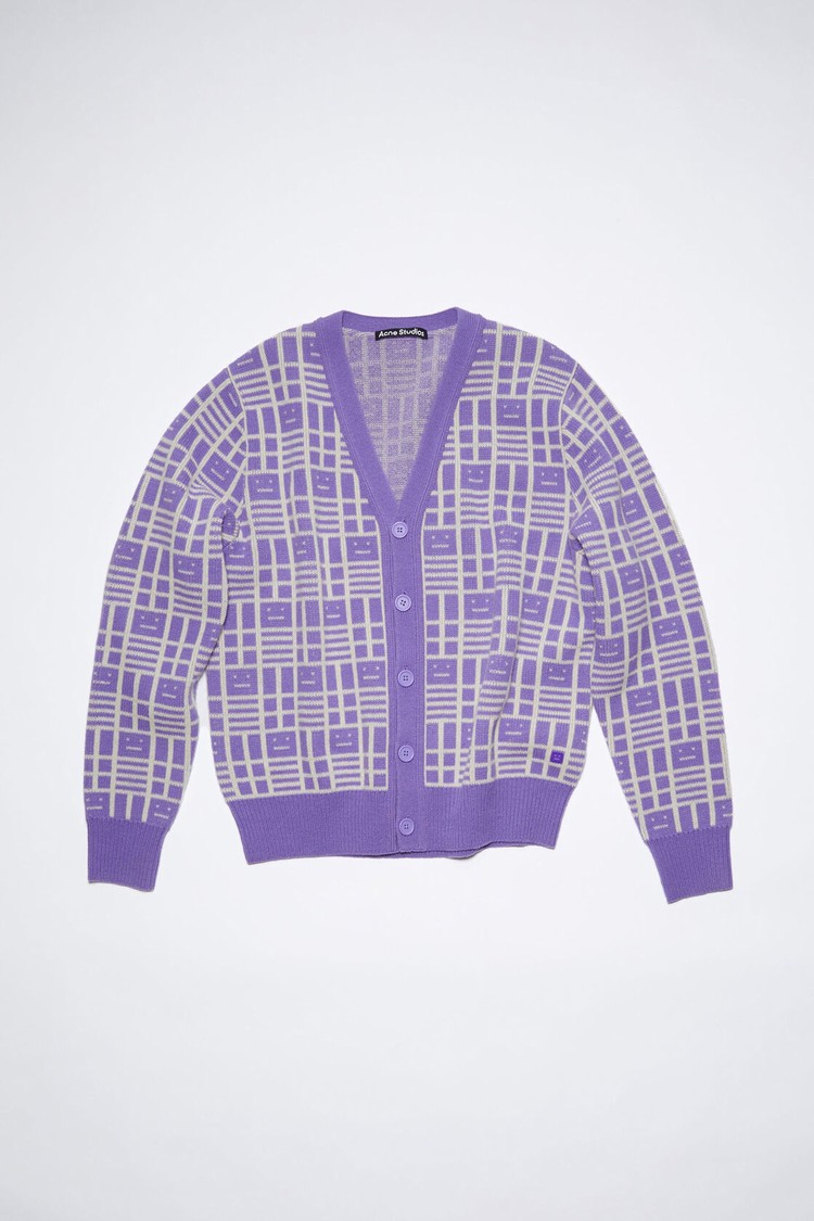 Purple Acne Studios Knit Men's Cardigan | JMLW-54127