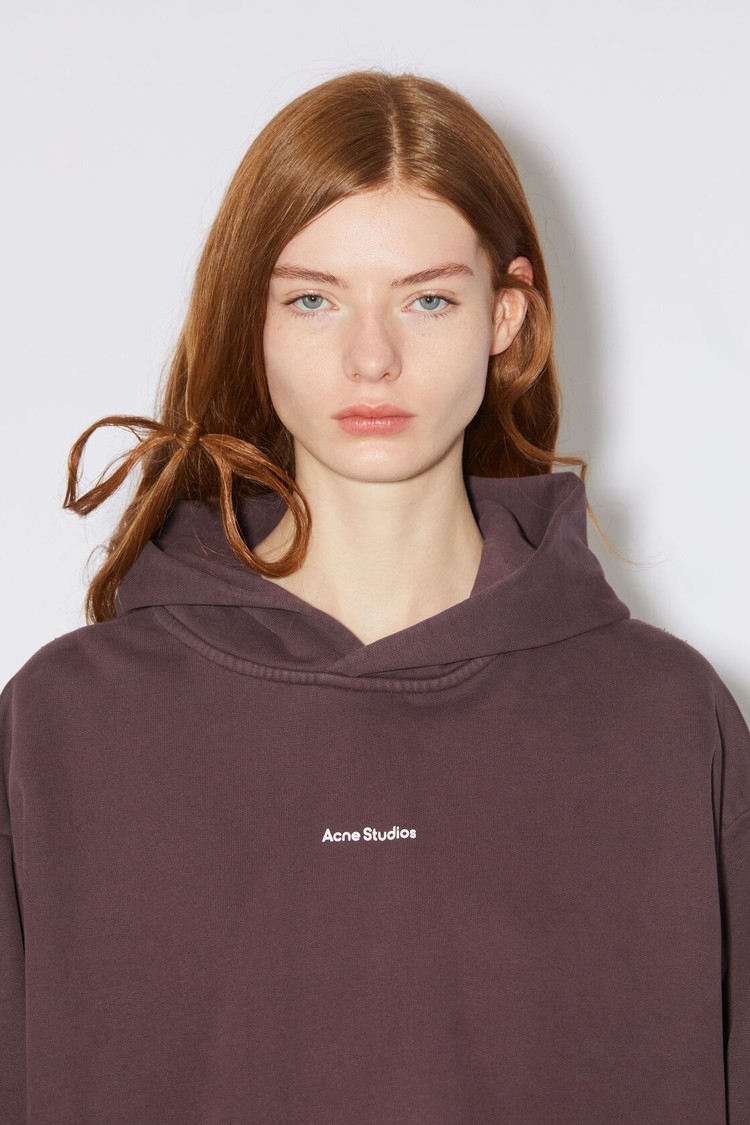 Purple Acne Studios Logo Hooded Women's Hoodie | WCMQ-93815