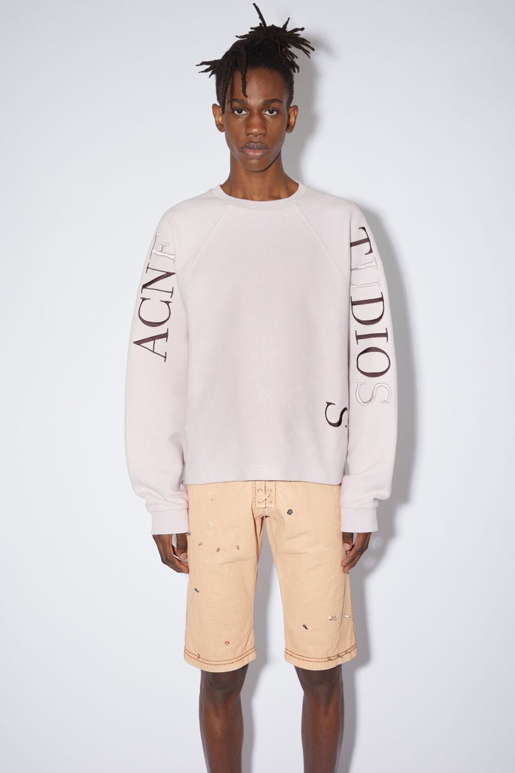 Purple Acne Studios Logo Men\'s Sweatshirts | QSTP-19572