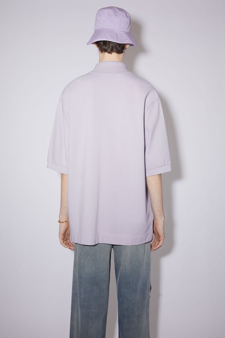 Purple Acne Studios Logo Polo Men's T Shirts | PTBY-79150