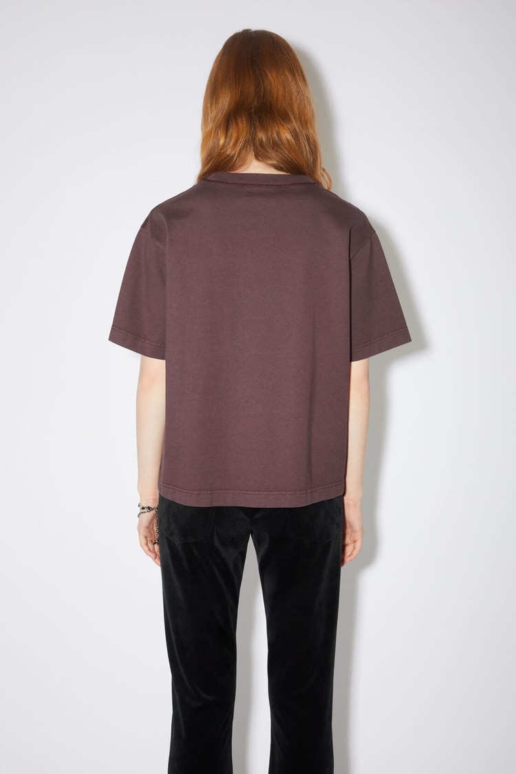 Purple Acne Studios Logo Women's T Shirts | WAZC-36097