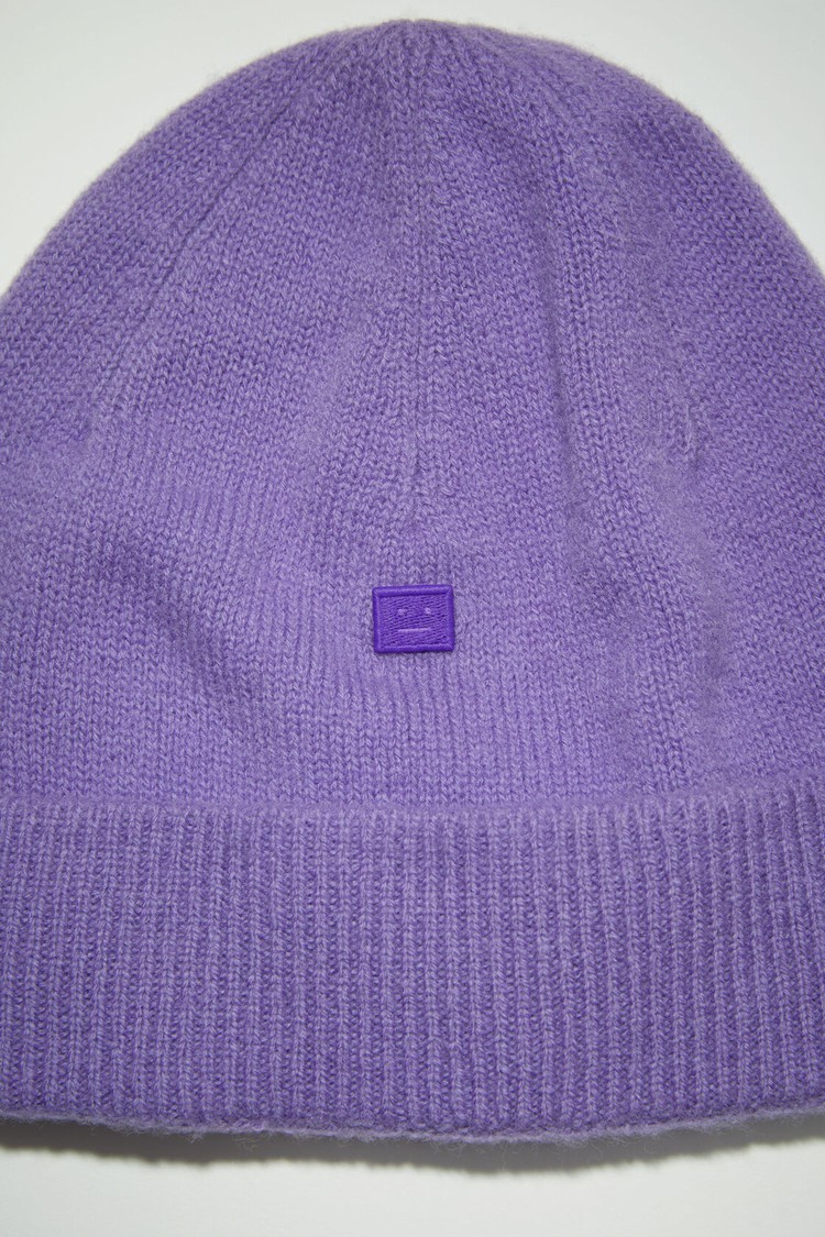 Purple Acne Studios Micro Face Patch Beanie | PIOH-87360