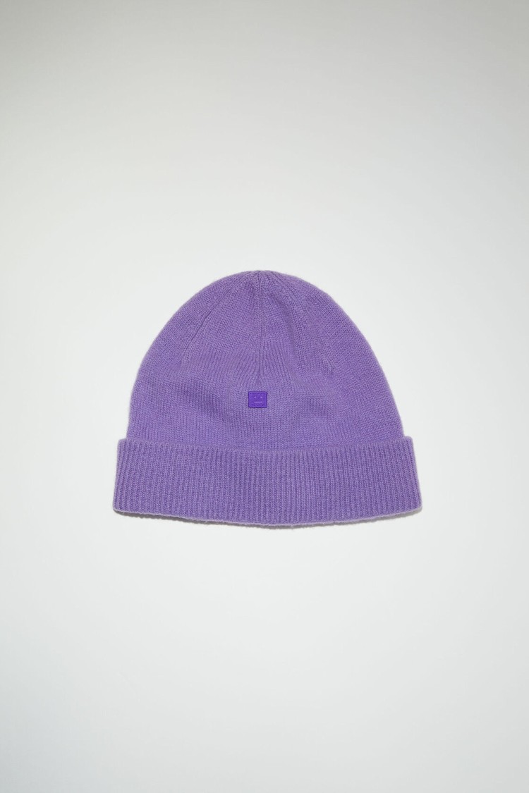 Purple Acne Studios Micro Face Patch Beanie | PIOH-87360