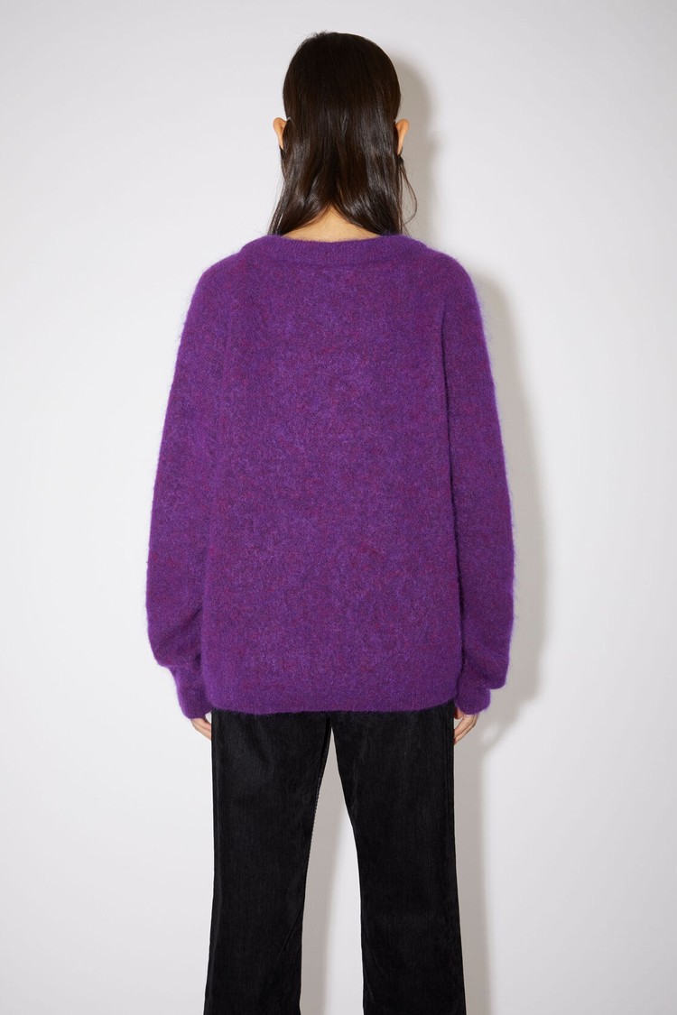 Purple Acne Studios Mohair Wool Crew Neck Jumper Women's Knitwear | PVOI-41752