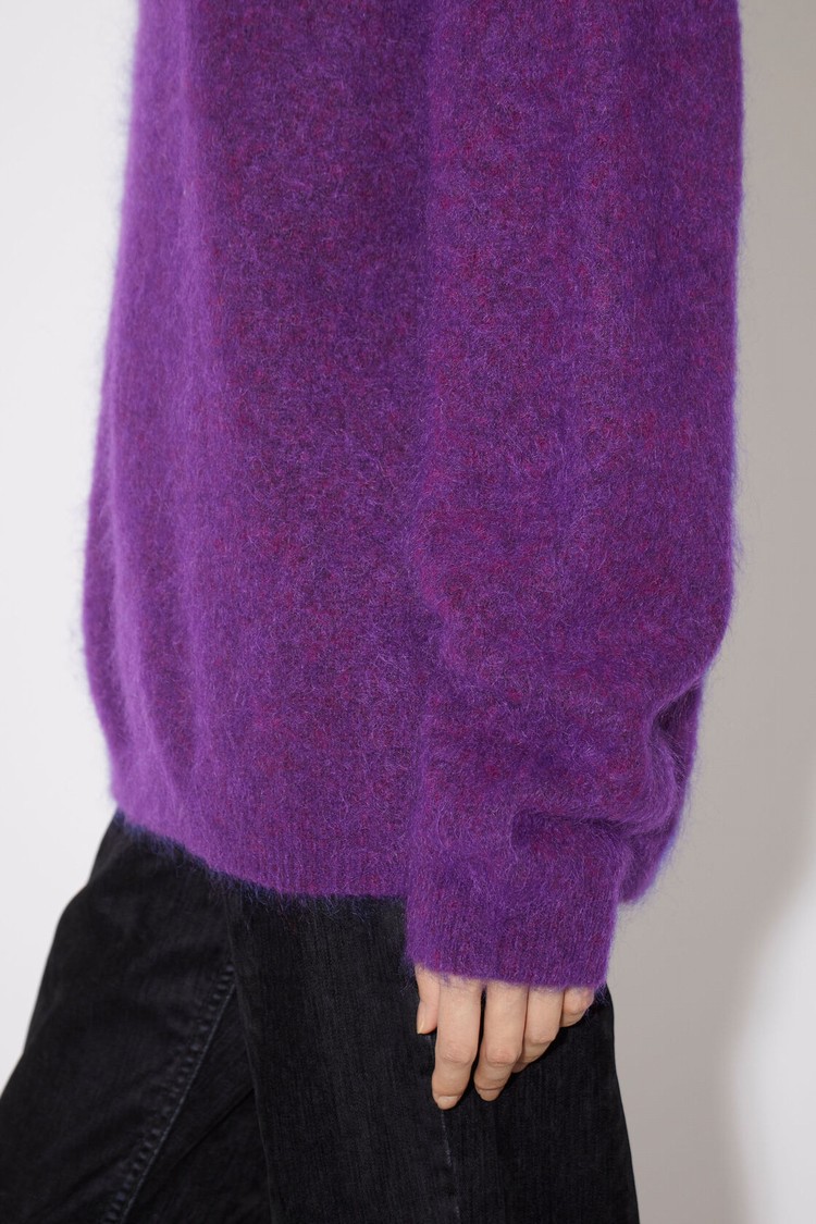 Purple Acne Studios Mohair Wool Crew Neck Jumper Women's Knitwear | PVOI-41752