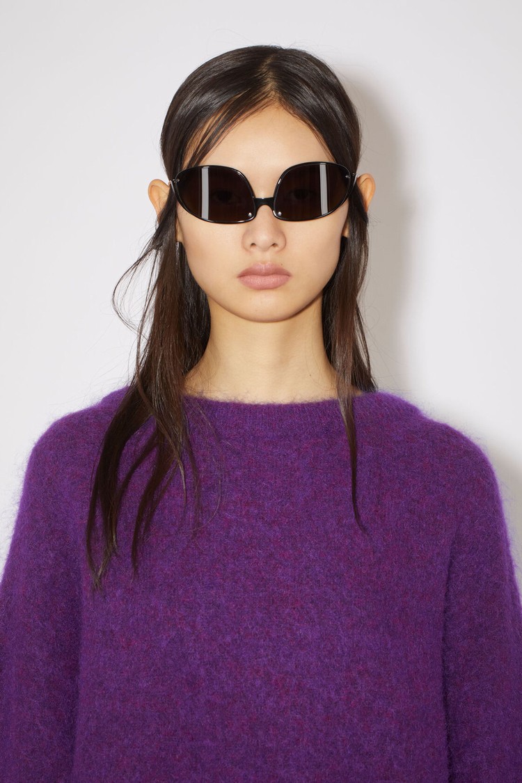 Purple Acne Studios Mohair Wool Crew Neck Jumper Women's Knitwear | PVOI-41752