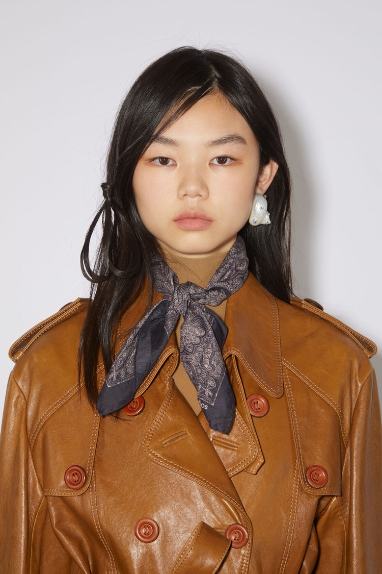 Purple Acne Studios Printed Square Scarf | YKVN-12453