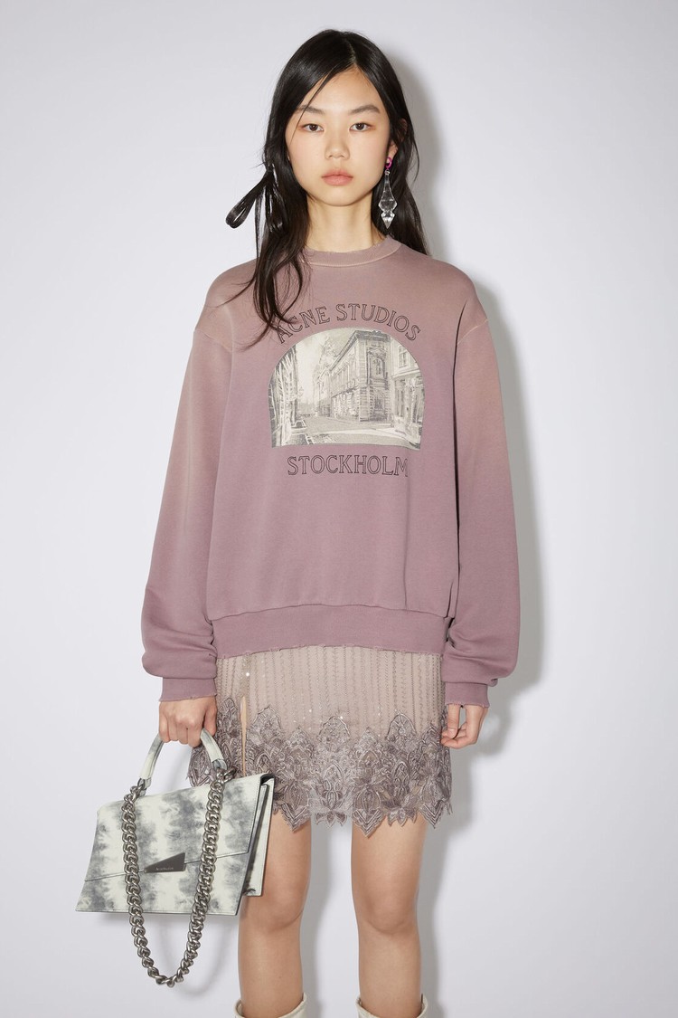 Purple Acne Studios Printed Women\'s Sweatshirts | QCHK-39278