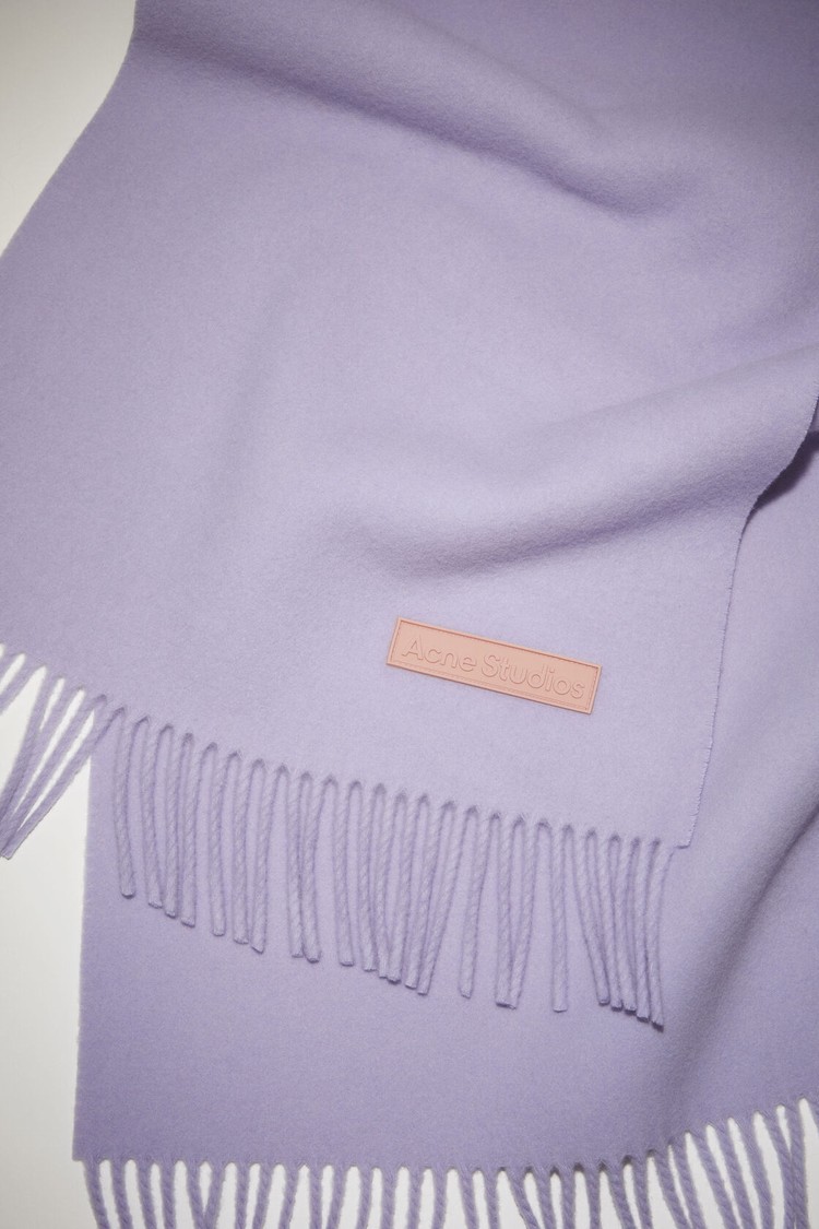 Purple Acne Studios Rich Wool Fringe - Narrow Scarf | FTZW-19730