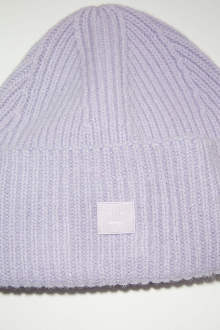 Purple Acne Studios Small Face Logo Beanie | ZOYG-14679