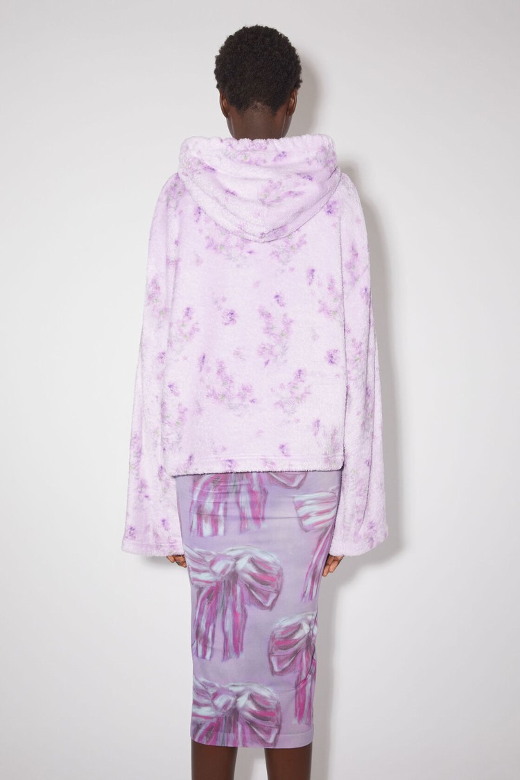 Purple Acne Studios Teddy Hooded Women's Hoodie | PGIV-20851