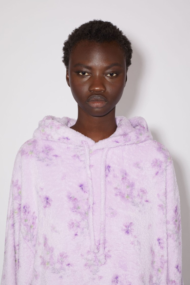 Purple Acne Studios Teddy Hooded Women's Hoodie | PGIV-20851