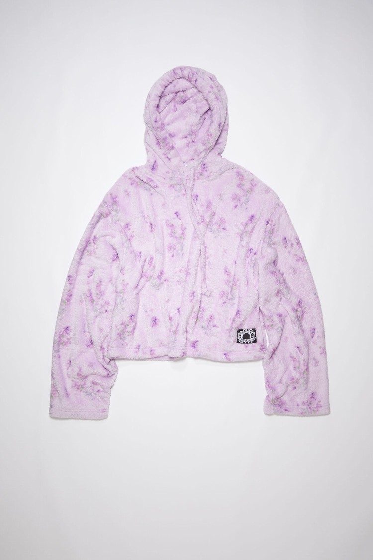 Purple Acne Studios Teddy Hooded Women's Hoodie | PGIV-20851