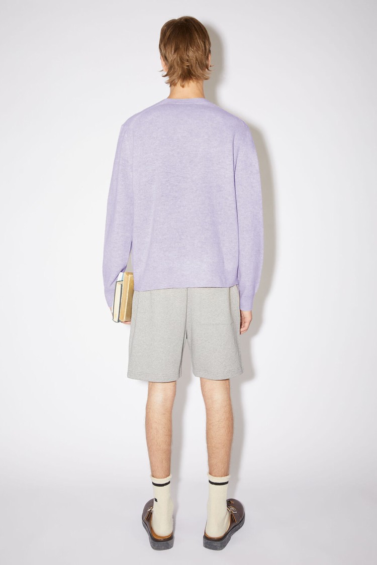 Purple Acne Studios Wool Crew Neck Men's Knitwear | VPYR-05836