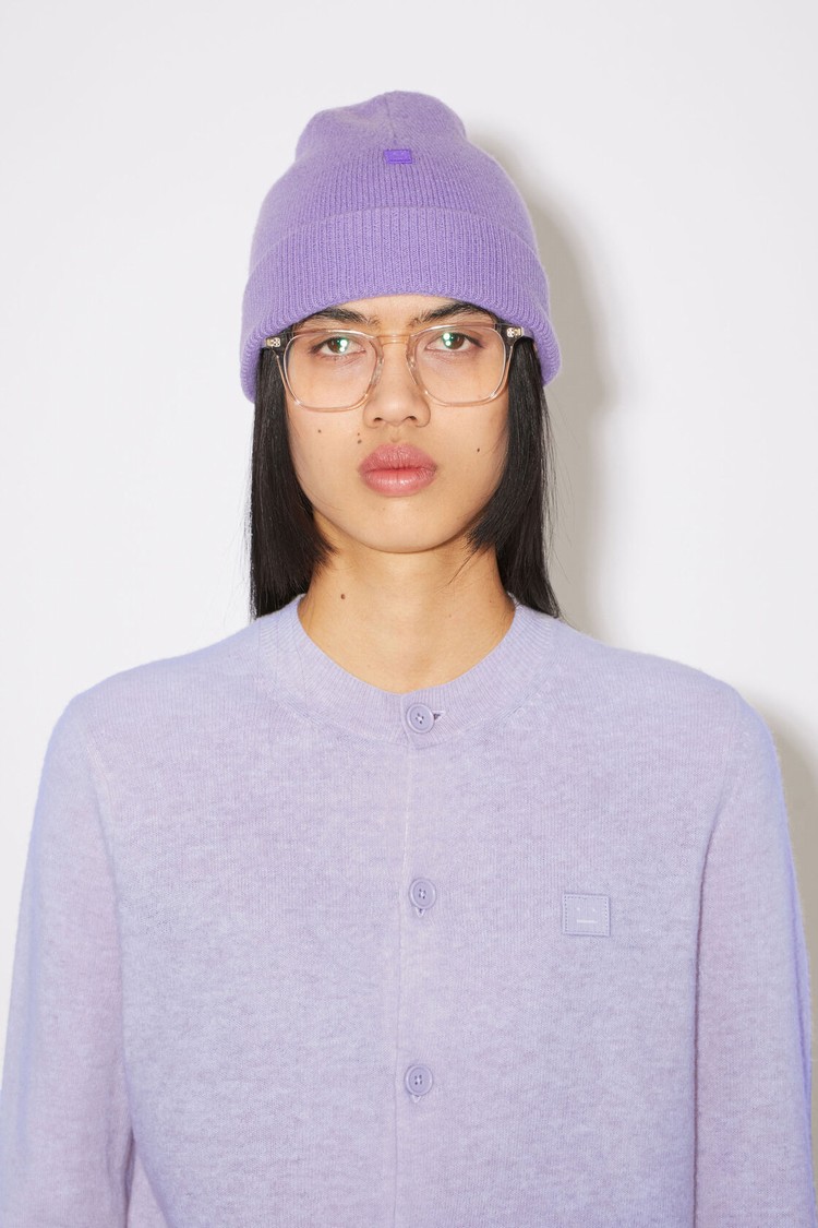 Purple Acne Studios Wool Crew Neck Women's Cardigan | JNHL-46957