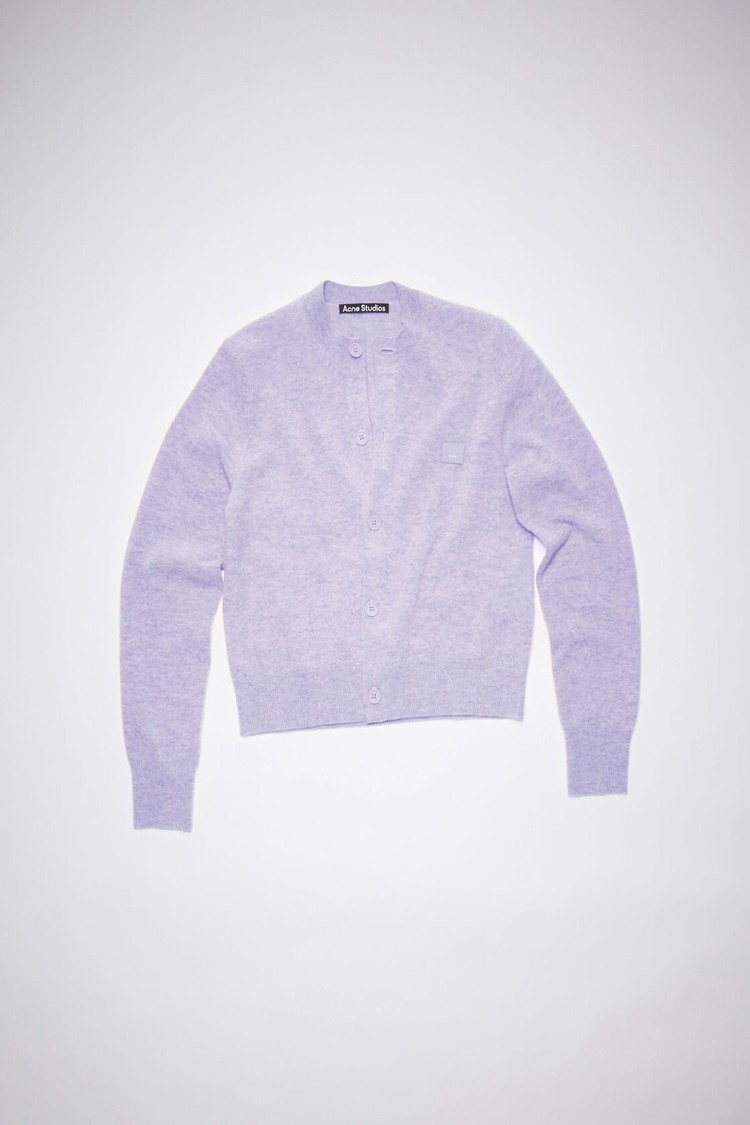 Purple Acne Studios Wool Crew Neck Women's Cardigan | JNHL-46957