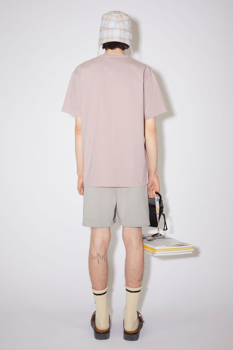 Purple / Pink Acne Studios Crew Neck Men's T Shirts | RMTE-21783