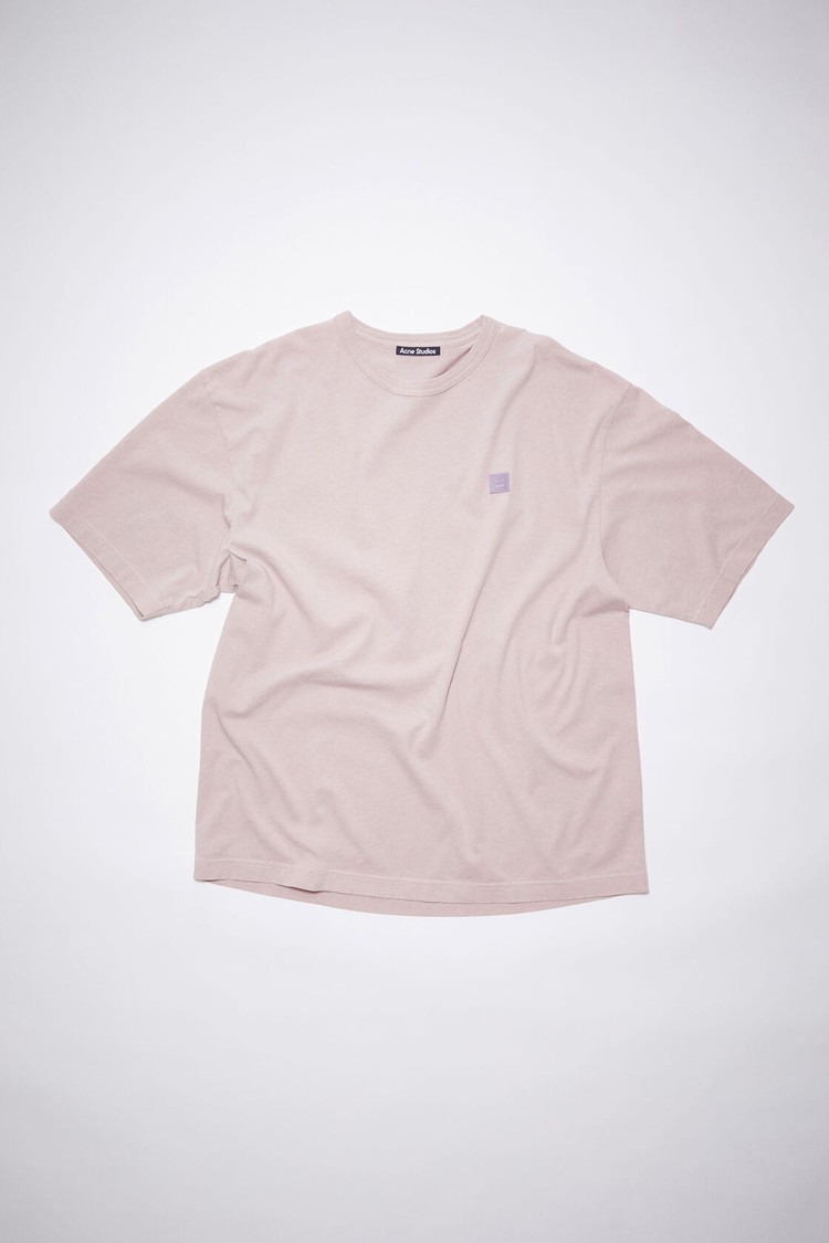 Purple / Pink Acne Studios Crew Neck Men's T Shirts | VNHO-61243