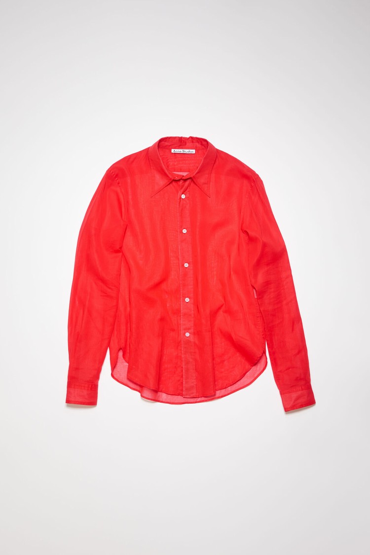 Red Acne Studios Button-up Men's Shirts | LJRK-60193