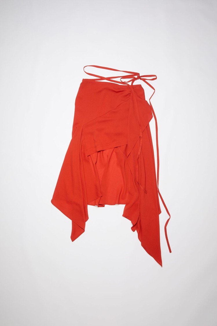 Red Acne Studios Draped Women's Skirts | IBTS-71654