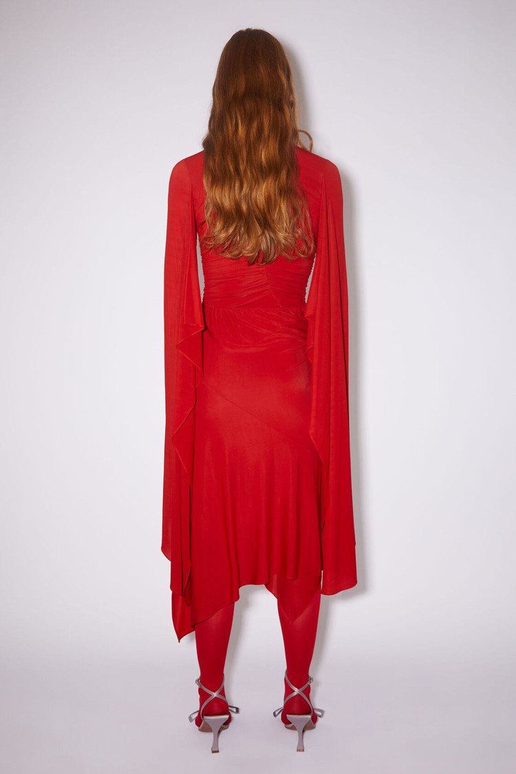 Red Acne Studios Heart Draped Women's Skirts | AQJW-68345