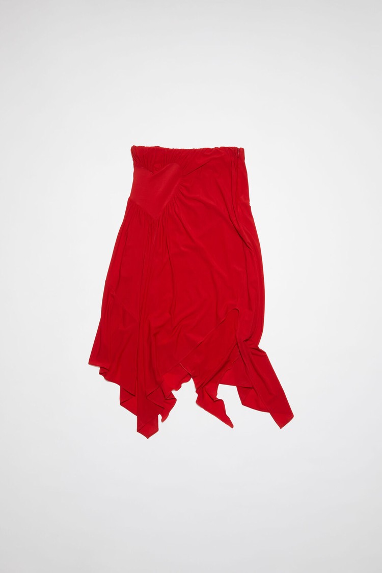 Red Acne Studios Heart Draped Women's Skirts | AQJW-68345