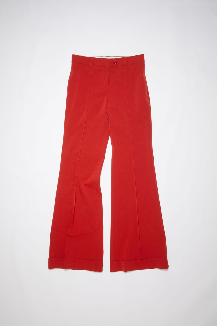 Red Acne Studios Tailored Flared Women's Trousers | GRSE-10837