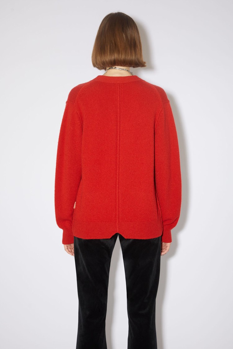 Red Acne Studios Wool Cashmere Women's Cardigan | TKVA-72518