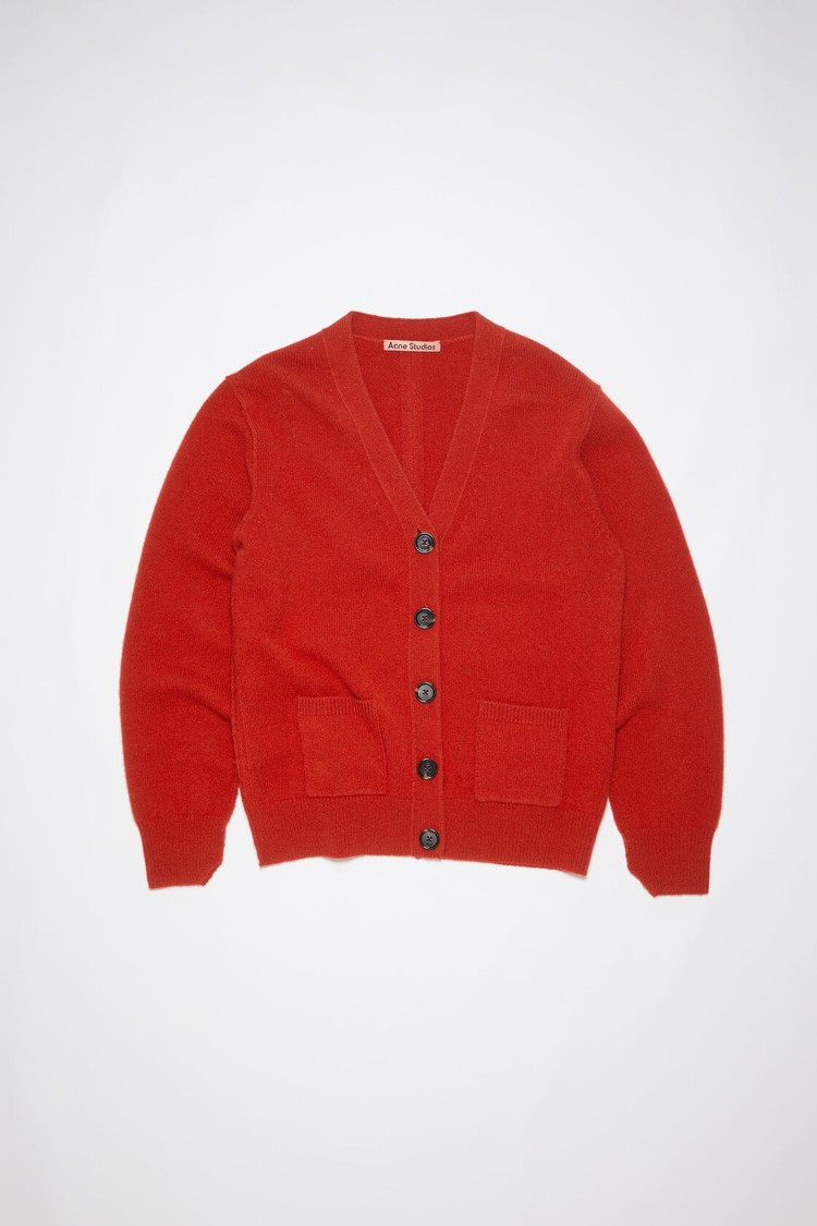 Red Acne Studios Wool Cashmere Women's Cardigan | TKVA-72518