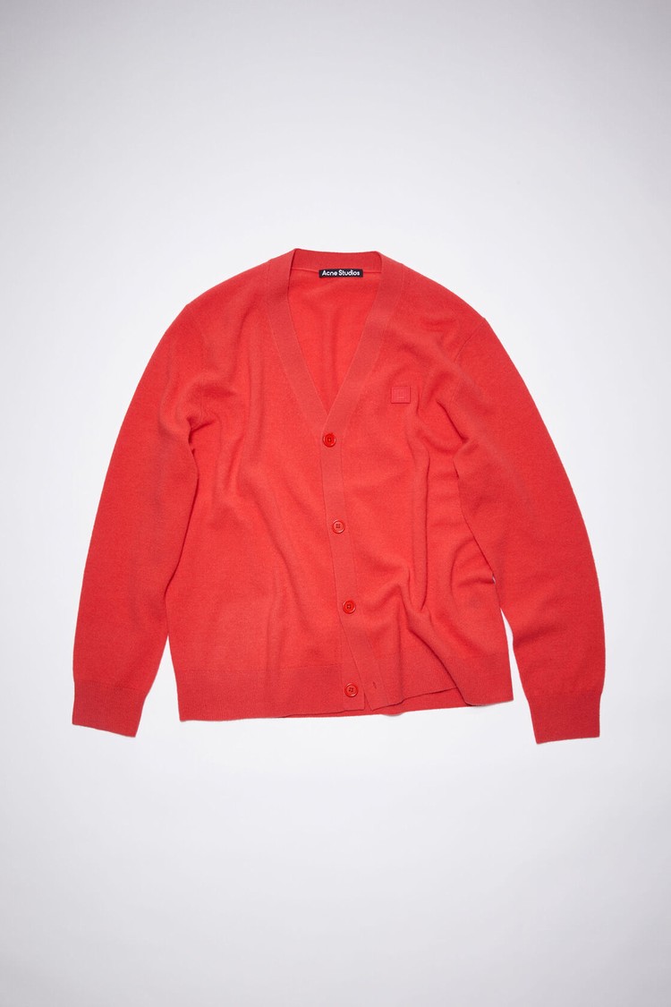 Red Acne Studios Wool Knit Men's Cardigan | VHJR-36749