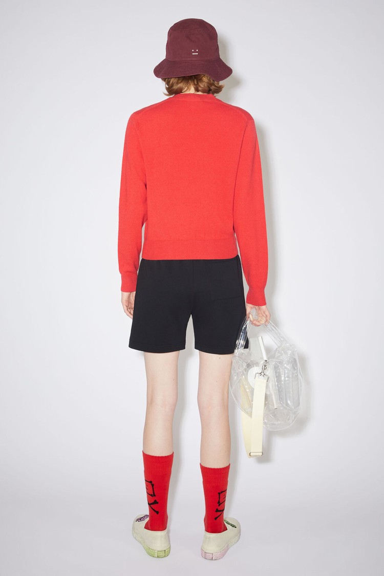 Red Acne Studios Wool V-neck Women's Knitwear | LXJH-05612