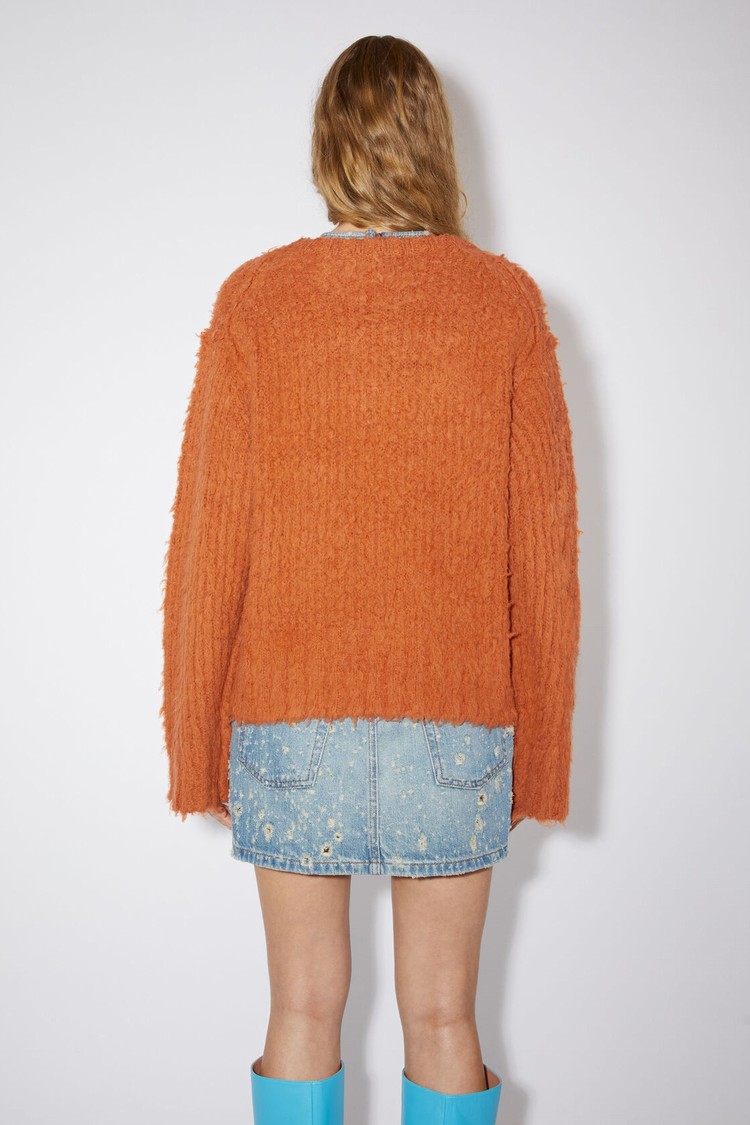 Red / Brown Acne Studios Fluffy Merino Jumper Women's Knitwear | YSZT-17593