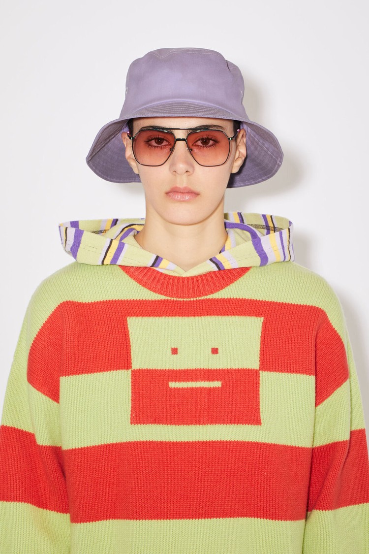 Red / Green Acne Studios Crew Neck Jumper Women's Knitwear | BXWF-42506