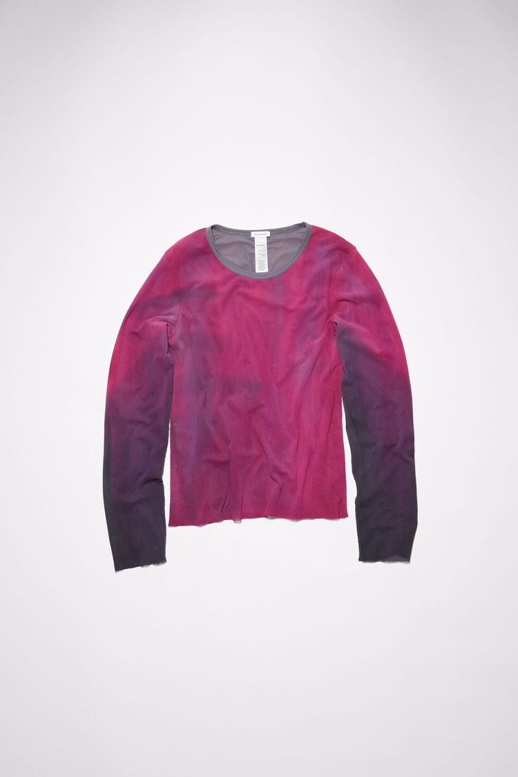 Red / Purple Acne Studios Long Sleeve Women's T Shirts | WYIH-65189