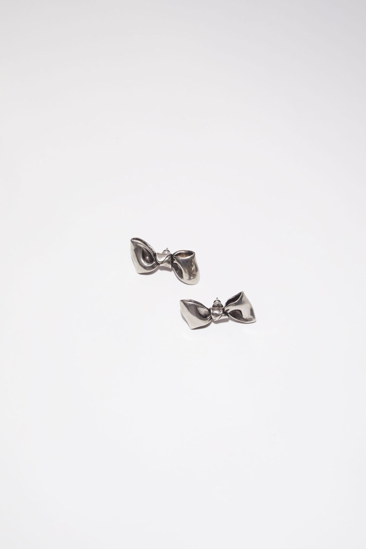 Silver Acne Studios Bow Earrings Jewellery | FCRT-43160