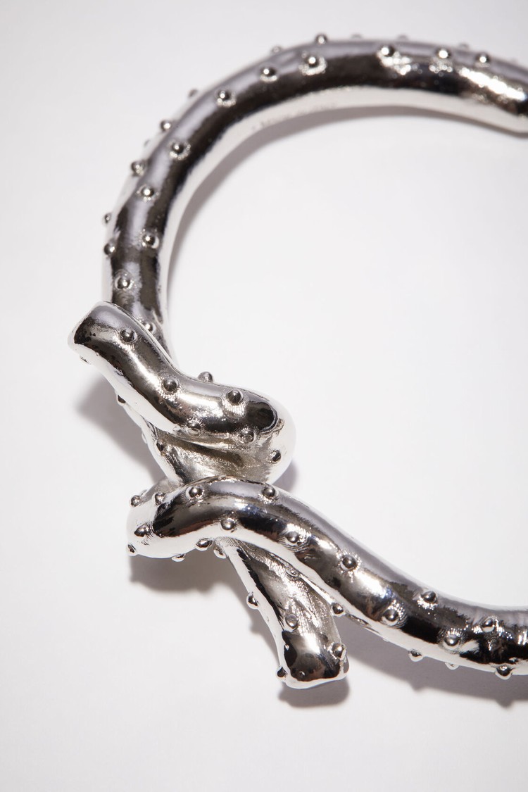 Silver Acne Studios Knot Cuff Bracelet Jewellery | OBAY-58614