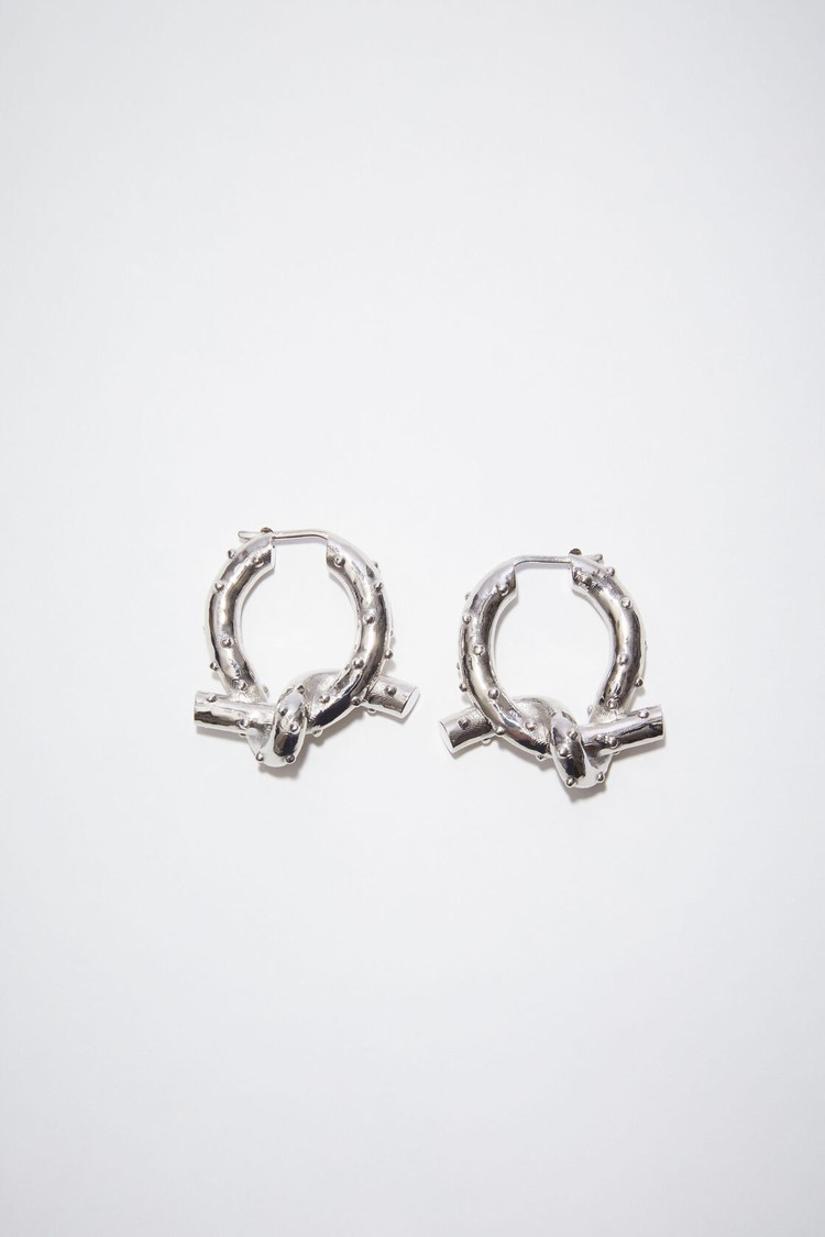 Silver Acne Studios Knot Earrings Jewellery | JMAG-49263