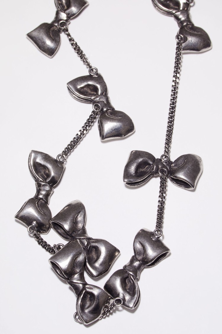 Silver Acne Studios Multi Bow Necklace Jewellery | XIPV-62587