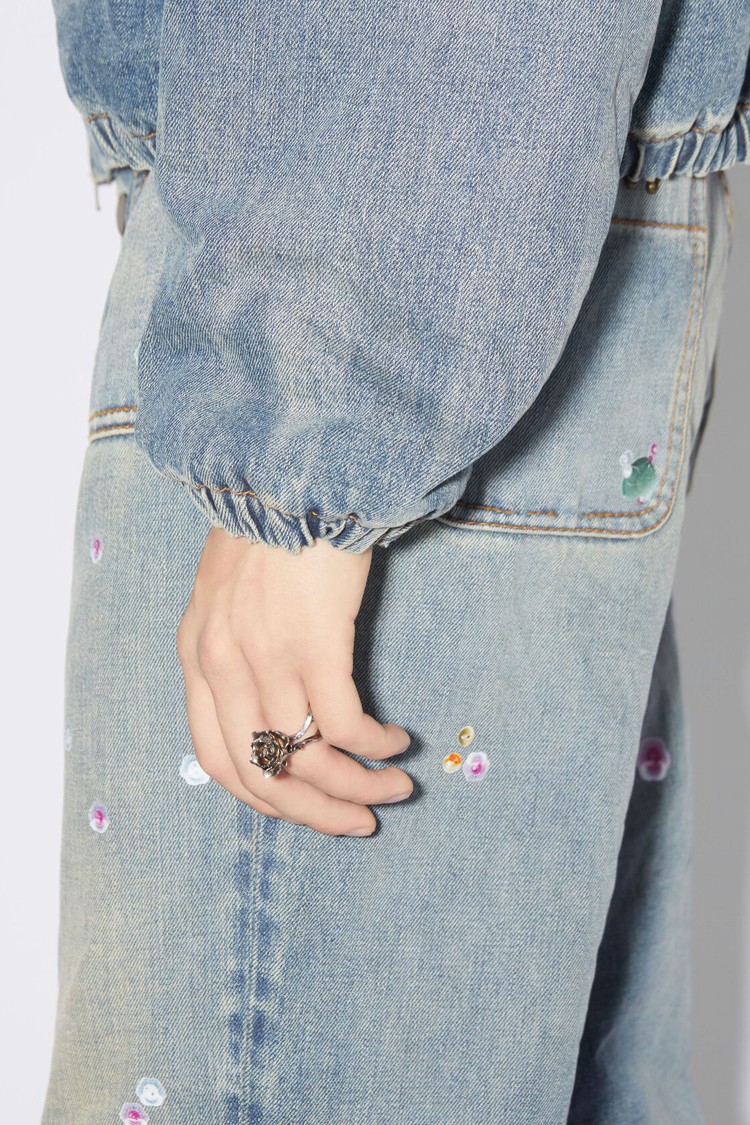 Silver Acne Studios Rose Ring Jewellery | LJVX-03857