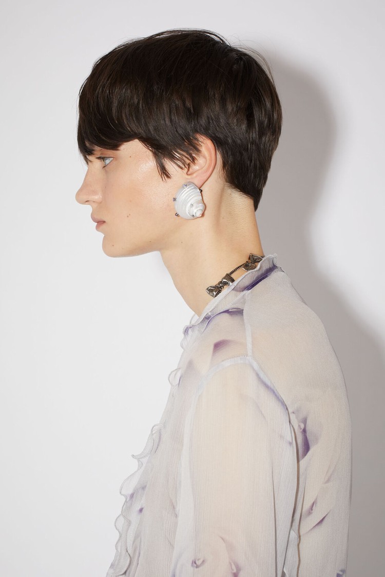 Silver Acne Studios Shell Earring Jewellery | NQRK-10462